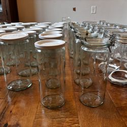 Assorted Glass Jars With airtight Lids