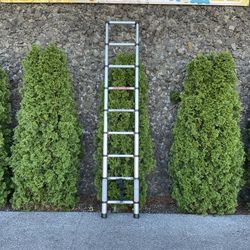 8.5' Telescoping Extension Ladder Aluminum Lightweight Collapsible Ladder EN131