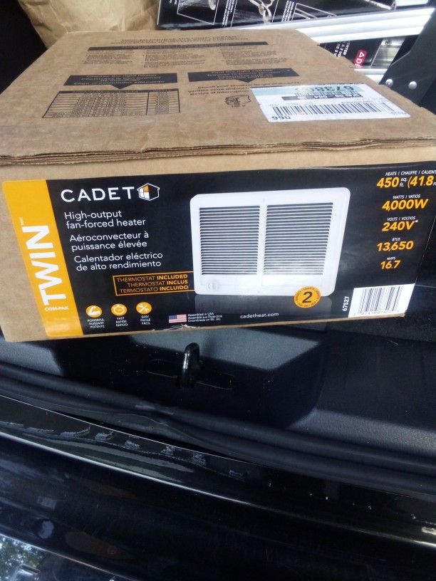 Brand New Cadet High Output Fan Forced Heater