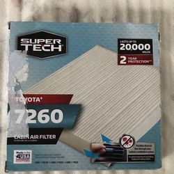 SuperTech 7260 Replacement Air/Dust Filter for Toyota Cabin Air Filter