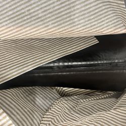 New Tall Kate Spade Black Leather OLIVER Gold Heel Flat Full Zipper Italy 6