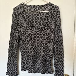 Black & White V Neck