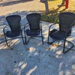 3 Aeron Size B Side Chairs