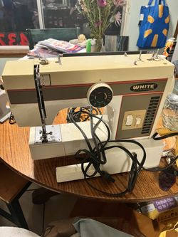 White Vintage Sewing machine