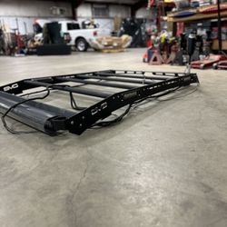 DV8 Offroad Roof Rack With Front And Side Light Bars (16-23 Tacoma Double Cab)