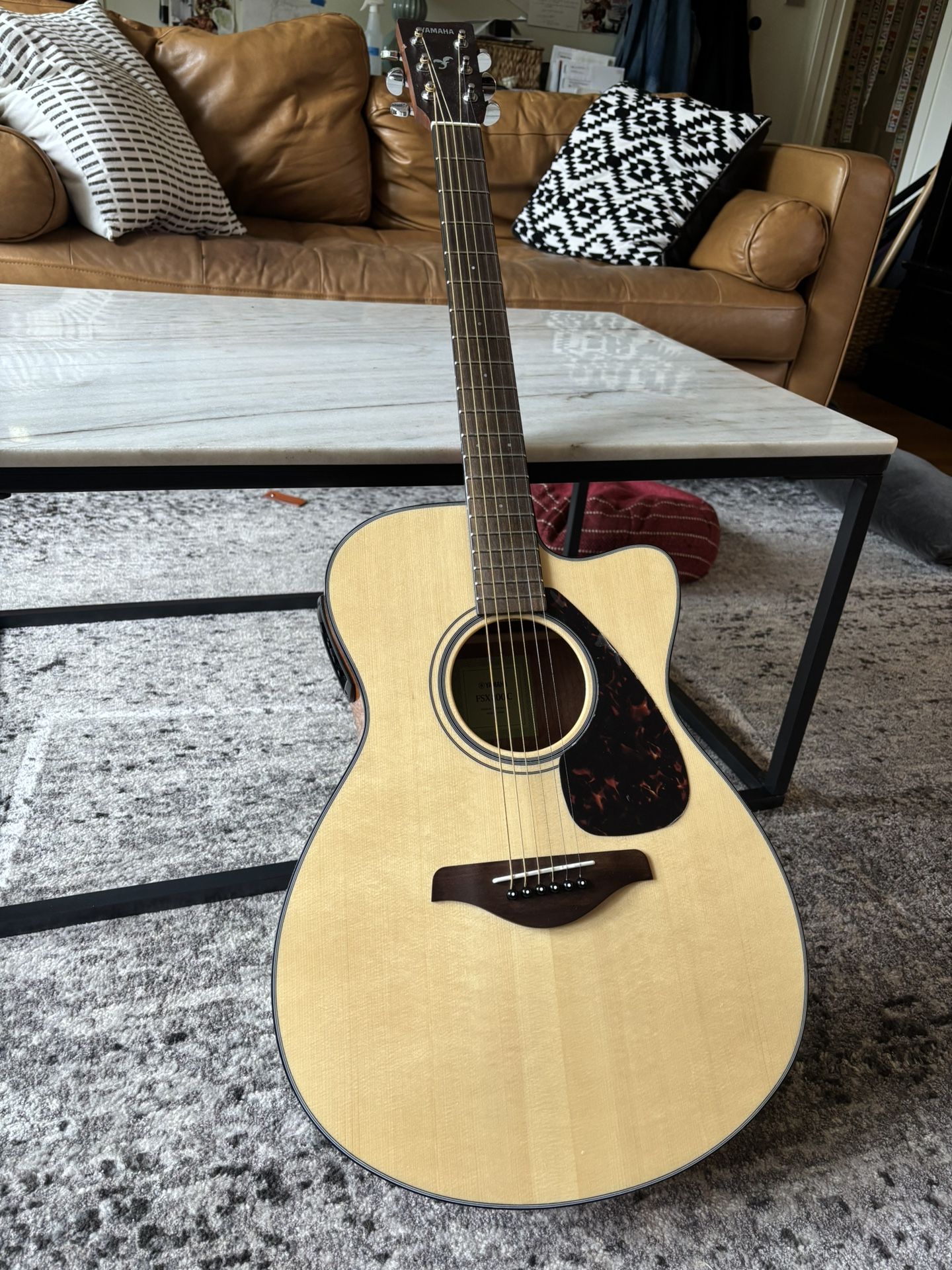 Babied Yamaha Acoustic Guitar With Integrated Pickup