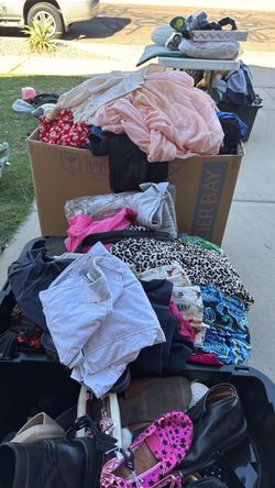 Hundreds of pieces of clothes and shoes$40