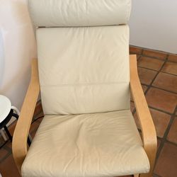 IKEA Poang Leather Chair.