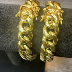 14 K 14mm 24 Inch Good Cuban And Necklace 