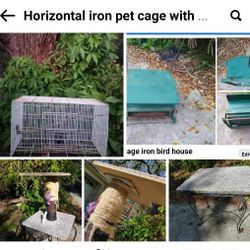 Horizontal Iron Pet Cage With 3 Doors Without Pan 