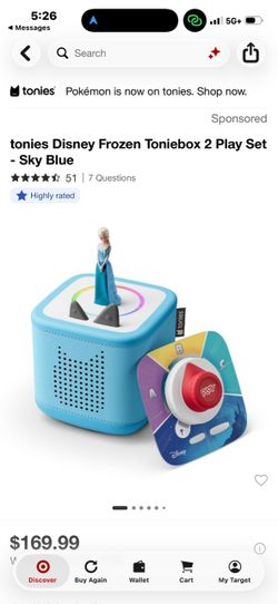 Brand new in a box Tonies-disney-frozen-toniebox-2-starter-set-sky-blue/-/A-(contact info removed)6