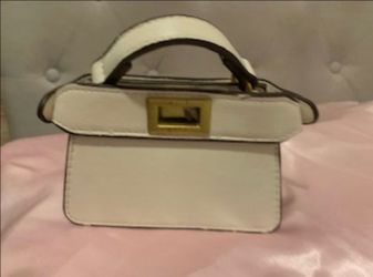 Fendi white mini peakaboo handbag