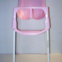 Girls Play Doll High Chair Comes Apart For Easy Storage