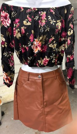 Brown skirt outfit, medium 20$