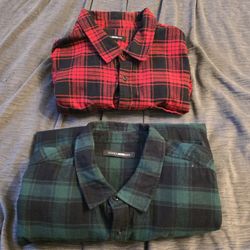 Plaid Flannel Button Down XXL Bundle (2 Pair) 