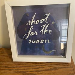Beautiful Art Shadowbox “ Shoot For The Moon “ 