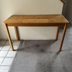 Natural Solid Wood Utility Table 