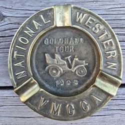 Vintage 1968 Colorado Tour Brass Ashtray