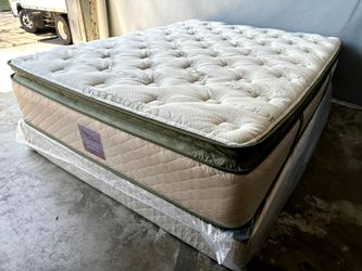 Full Organic Elite Superior Hybrid Cool Memory Foam Pillow Top 14inch Mattress!!