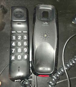 Tyler Landline Corded Phone: Big Button for Seniors - Loud Ringer for Hearing Bk