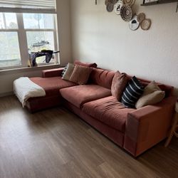 JOYBIRD Velvet Deep Cushion Sectional