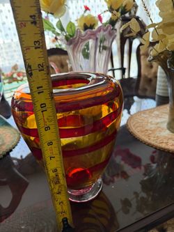 Hand made glass wase