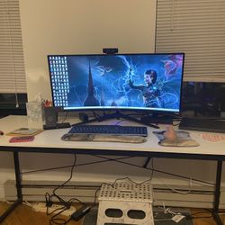 63’ White Computer Desk