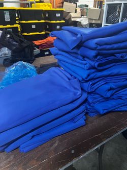 Commercial Royal Blue Table Linens – Approx. 25 Pieces – Used