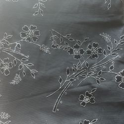 Beautiful Shimmery Black Floral Fabric 5 Yards x 165 cm 