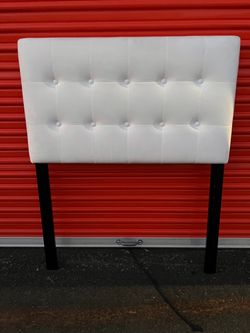 Twin White Tufted Upholstered Headboard