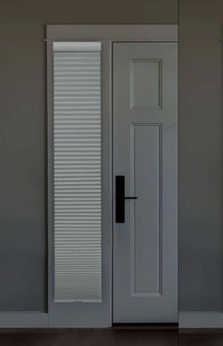 Cordless Blackout Blinds 11.5 in. W x 72 in. L White Eco Polyester 9/16 in. Sidelight Single Cellular Shade