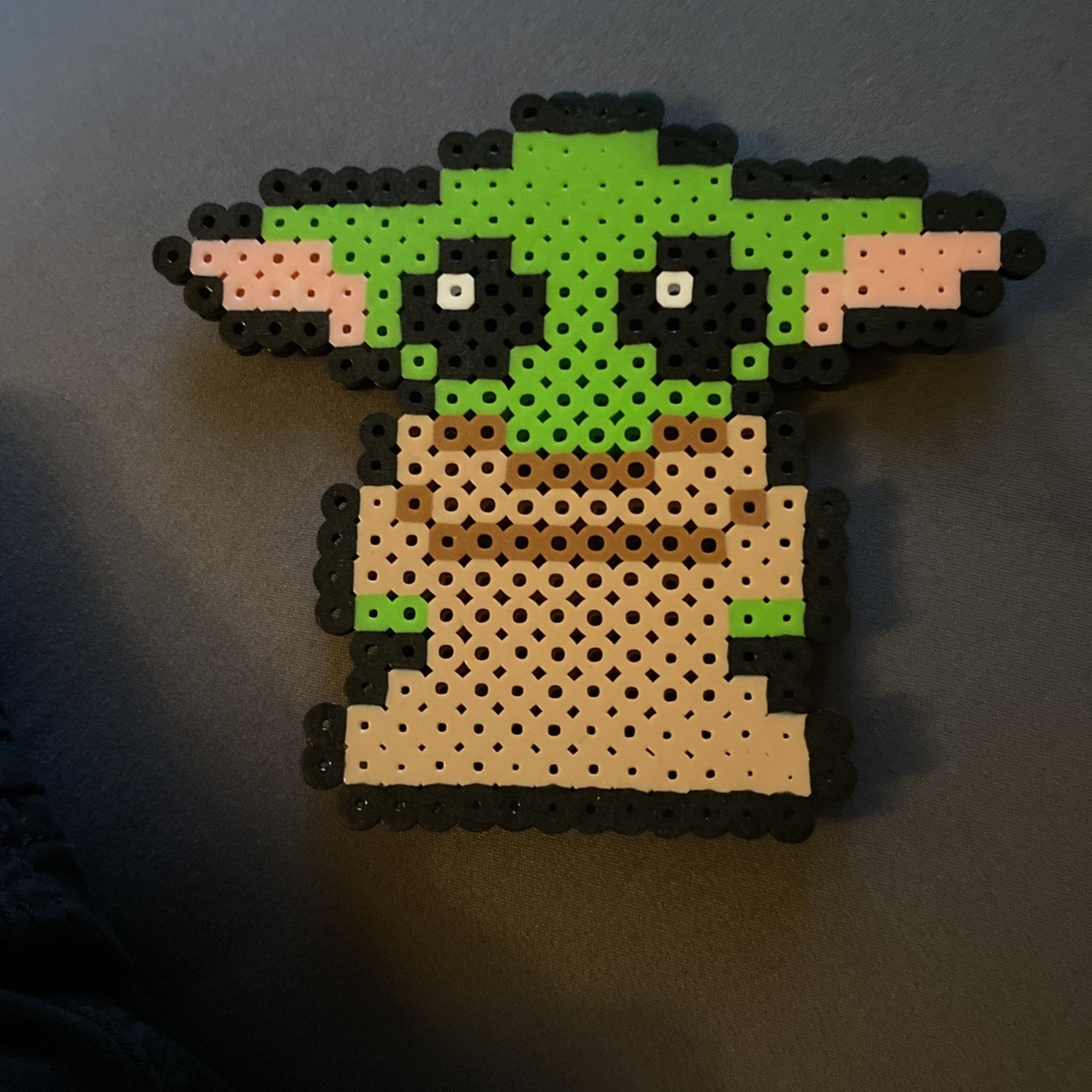 Homemade Perler Bead Baby Yoda / Grogru