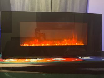 Used FEBO FLAME 48” Electric Fireplace – Multi-Color LED & Heat (Great Condition!)