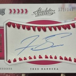 Rookie Card 2020 PanIni Absolute Baseball Auto No.155 Tres Barrera #121/149
