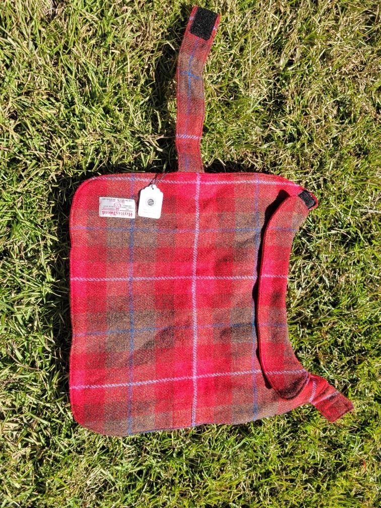 Tweed Dog Jacket – Large, Classic Red Plaid, Warm & Adjustable