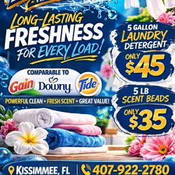 5 Gallon Laundry Detergent | 5LB Beads