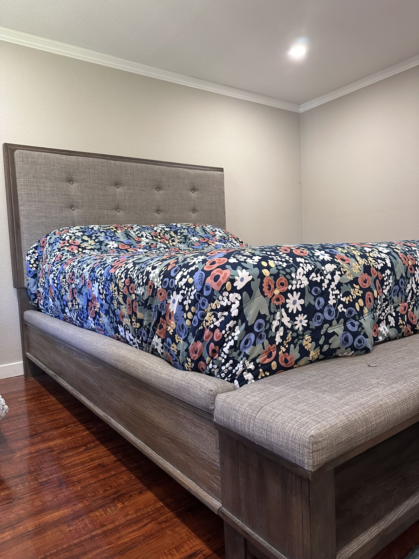 Queen Bed Frame and Mattress Set.
