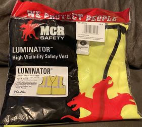 MCR Luminator Type R Class 2 High Visibility Safety Vest Size LG VCL2SL