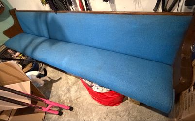 Church Pew with Cushioned Seat