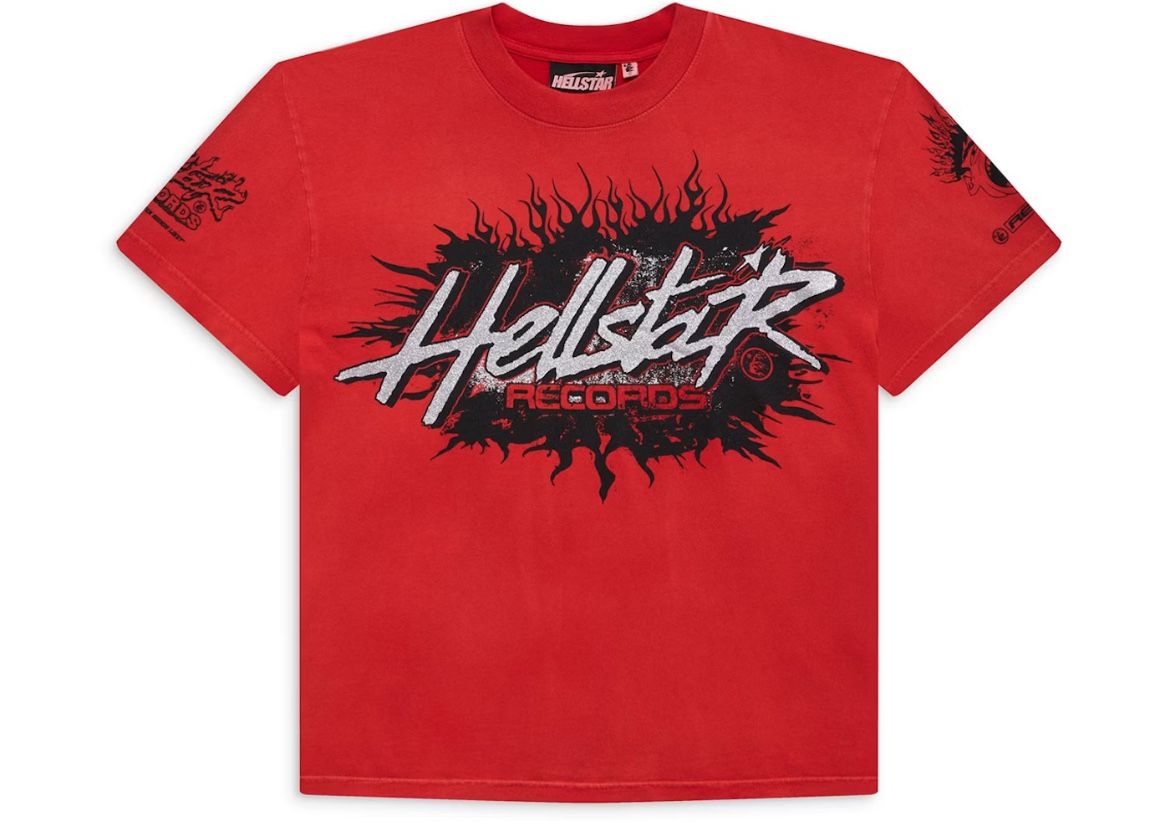 Hellstar Records T-Shirt Red – New with Tags – Streetwear
