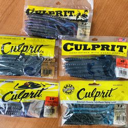 5 Bags Of Culprit Soft Fishing Lures $10 For All