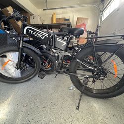 5000W Dual Motor Electric Bike for Adults, 40MPH 52V 28A Battery, 26"x4" Fat Tire Folding All Terrain Ebike, Full Suspension Electric Bicycle with Shi