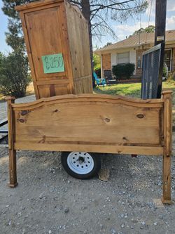Rustc furniture bed size king real wood made in mexico