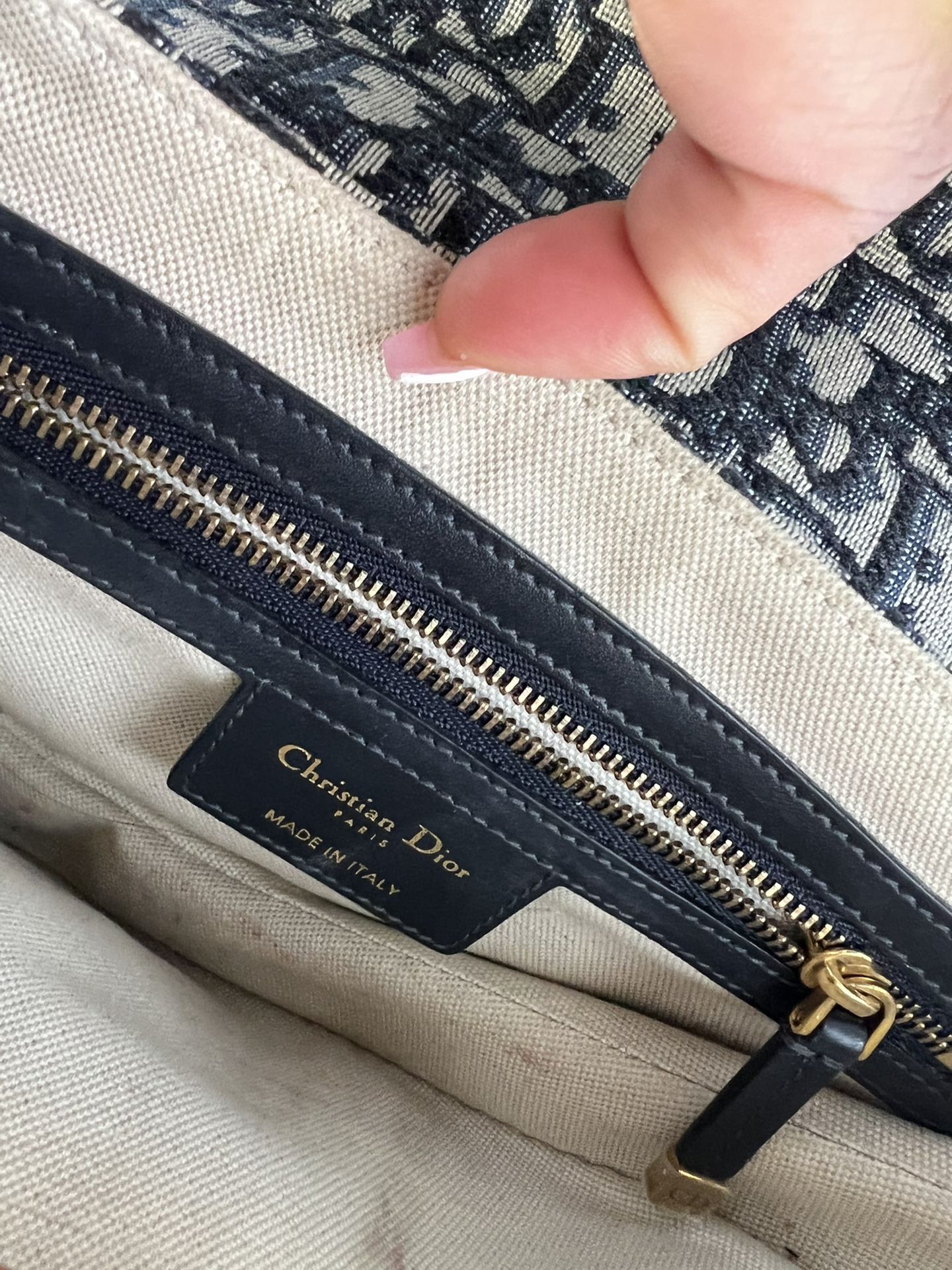 Preowned Christian DIOR SADDLE BAG WITH STRAP Blue Dior Oblique Jacquard  for Sale in Enfield, CT - OfferUp