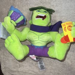 Brand New Marvel The Hulk Disney Plush 8”