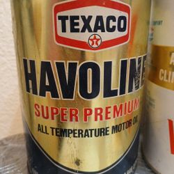 Vintage Texaco Oil Can 1 Qt Unopened