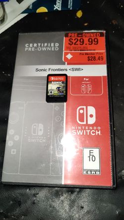 Sonic Frontiers Nintendo Switch Game