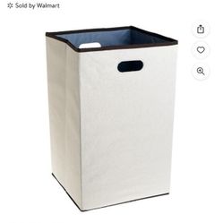 Two pack Foldable Laundry Hamper, White