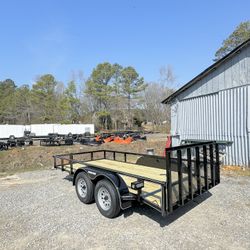 New 6.5x14 Tandem Dovetail Utility Trailers