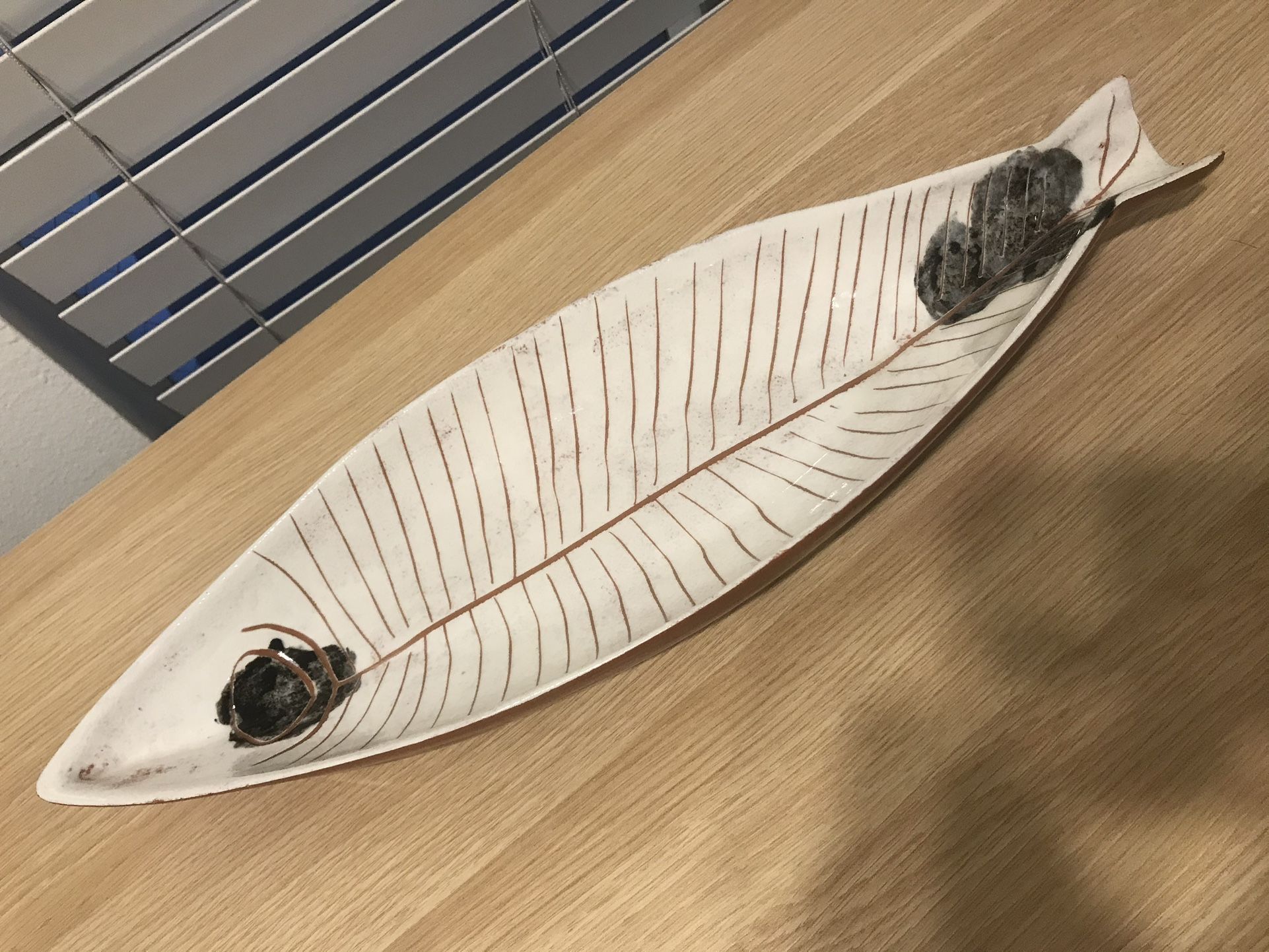 Mid Century Modern Lagardo Tackett Fish Bowl Catch All - Kenji Fujita Sgraffito MCM Platter